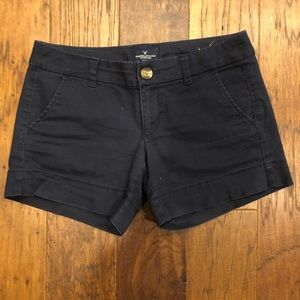 Size 2 Navy American Eagle Midi shorts